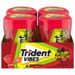 Trident Vibes Sour Patch Kids Sugar-Free Redberry 12.98oz 4ct