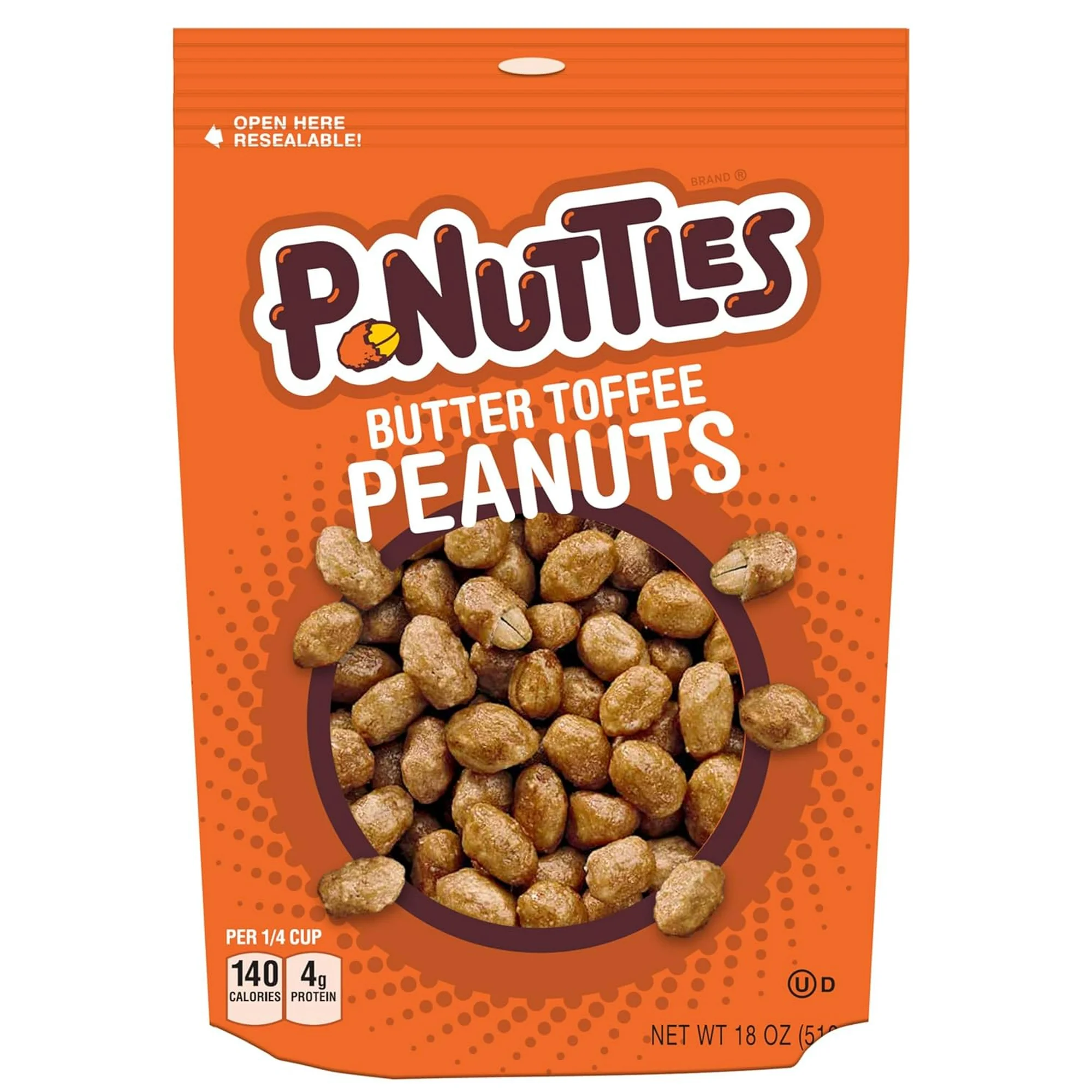 P-Nuttles Butter Toffee Peanut 4.25Oz 10Ct P-Nuttles Butter Toffee Peanut 4.25Oz 10Ct - Image 1