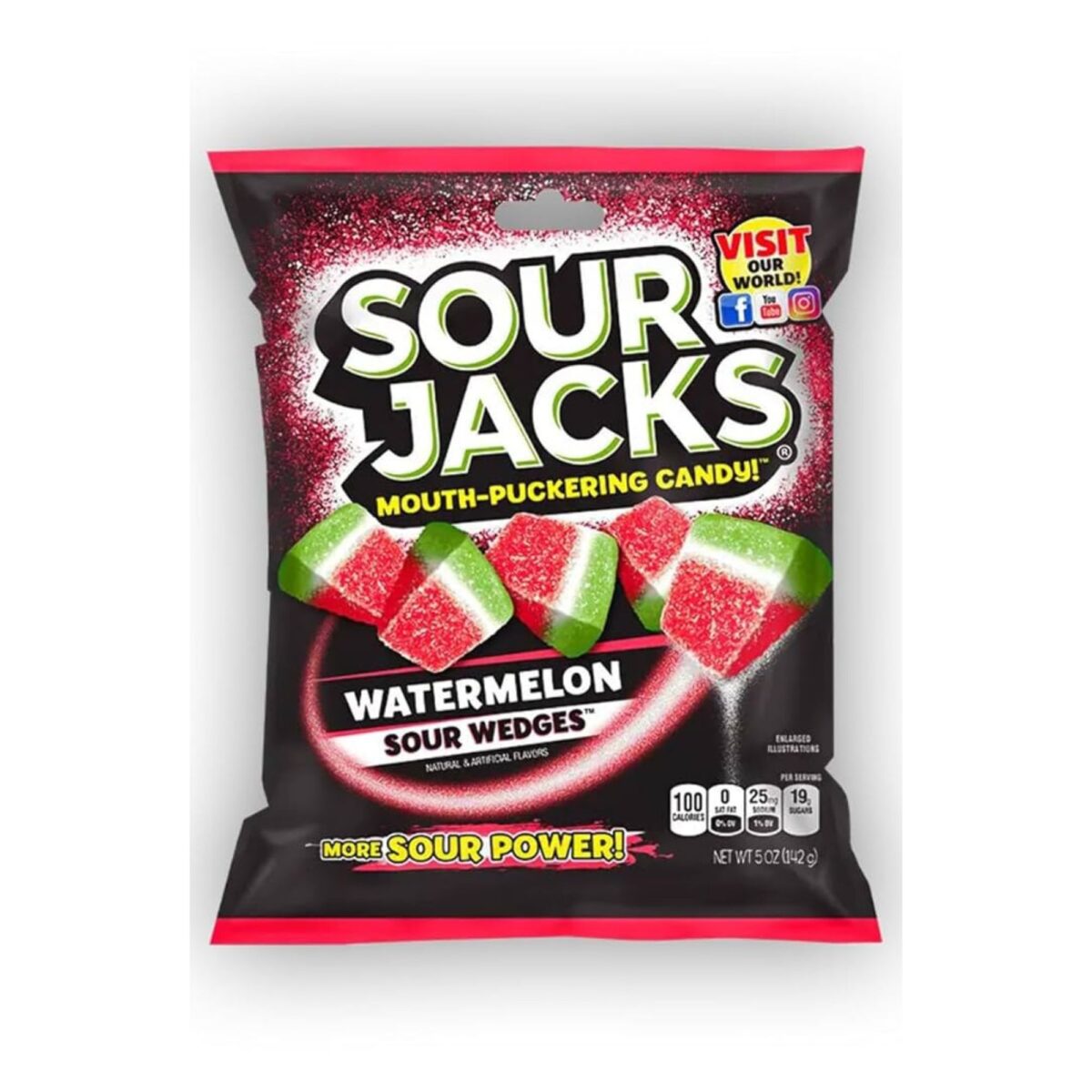 Sour Jacks Peg Watrmelon 5oz 12ct - Image 1