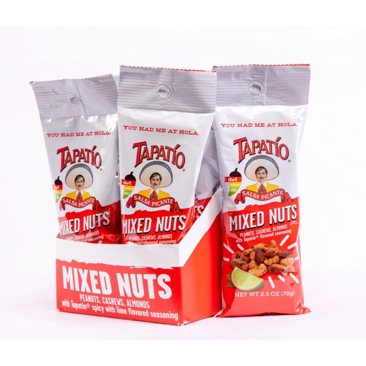 Tapatio Mixd Nuts 2.5oz 12ct - Image 1