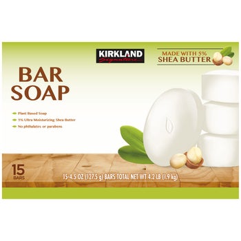Kirkland Signature Bar Soap with Shea Butter, 15 Bars