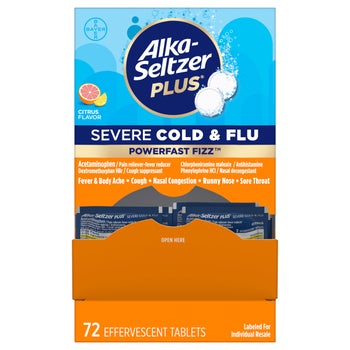 Alka-Seltzer Plus Severe Cold & Flu Powerfast Fizz, Citrus, 72-count