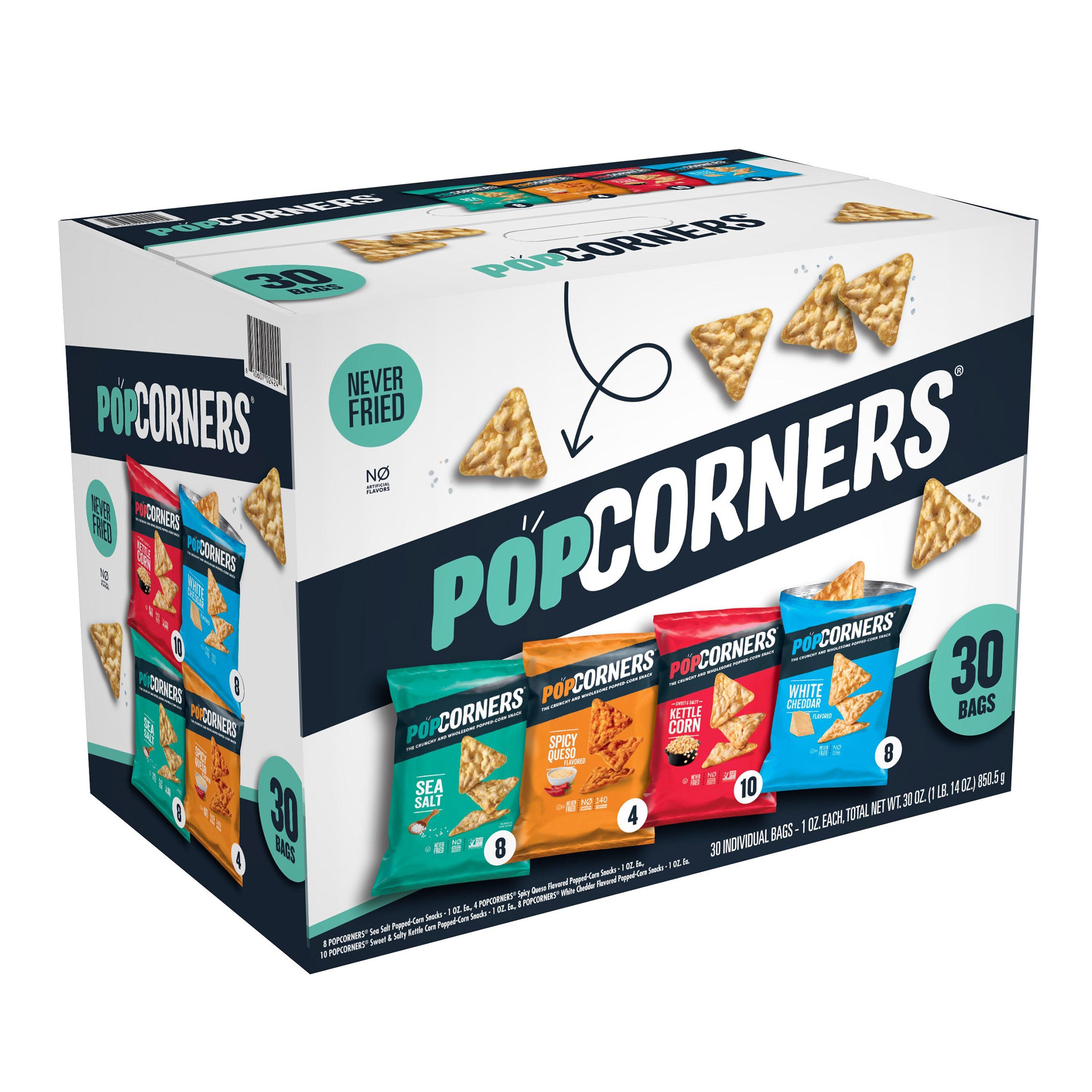 100840912-847__1.jpg PopCorners Popped Corn Snacks Variety Pack, 1 oz, 30-Count