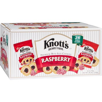 Knott's Berry Farm Premium Shortbread Cookies, Raspberry, 2 oz, 36-count