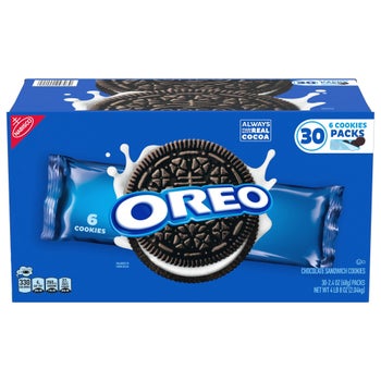OREO Chocolate Sandwich Cookies, 2.4 oz, 30-count