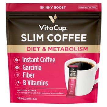 VitaCup Slim Instant Coffee Packets, Boost Diet & Metabolism, 30-count