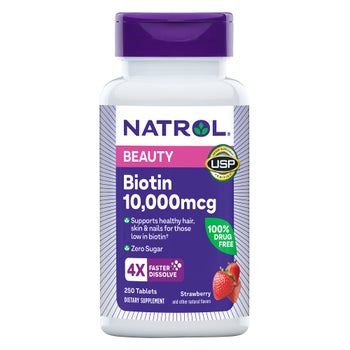 Natrol Biotin 10,000 mcg. Fast Dissolve Tablets, 250 Tablets