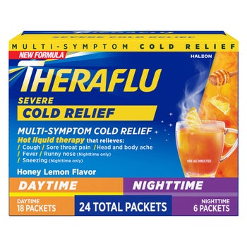 Theraflu Severe Cold Relief Medicine Powder, 24 Packets