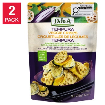 DJ&A Veggie Crisps Tempura with Lotus, Eggplant & Pumpkin 5-Pack (9.52oz each)