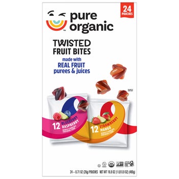 Pure Organic Twisted Fruit Bites, Variety Pack, 0.7 oz, 24-count
