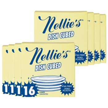 Nellie's Auto Dish Cubed Dishwasher Cubes, Unscented, 128-count