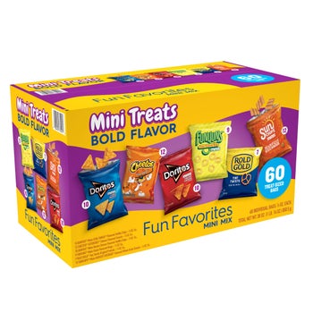 Frito Lay Mini Treats Bold Flavor Mix, Variety Pack, 0.5 oz, 60-count