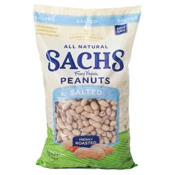 Sachs Fancy Virgina In-Shell Peanuts, Salted, 80 oz