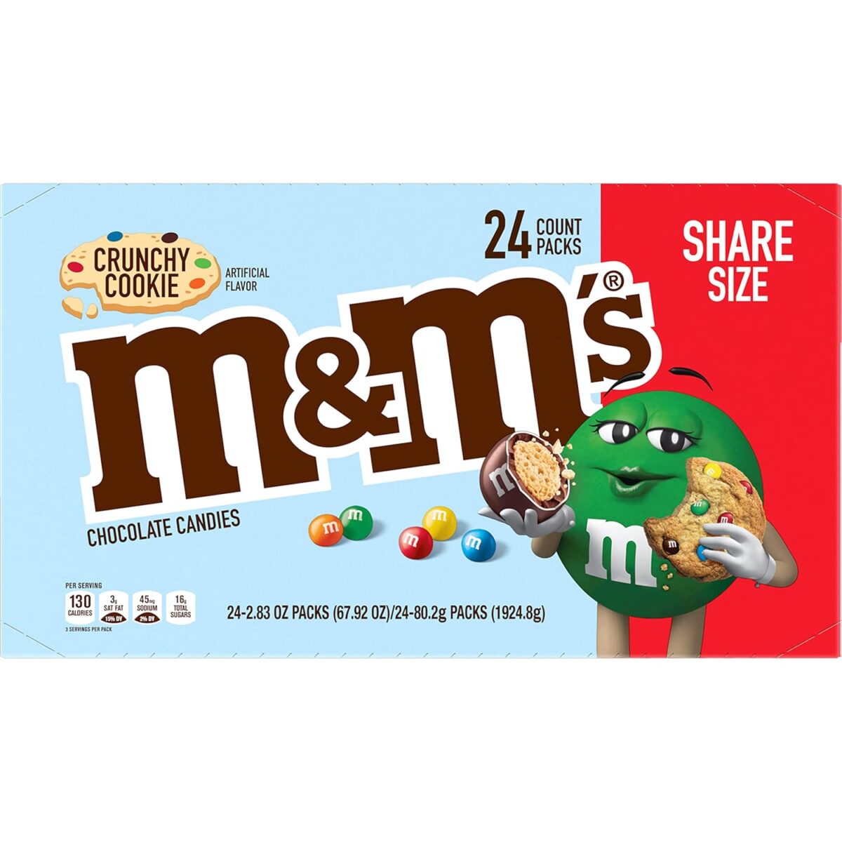 M&M King Size Crunchy Cookie 24ct - Image 1