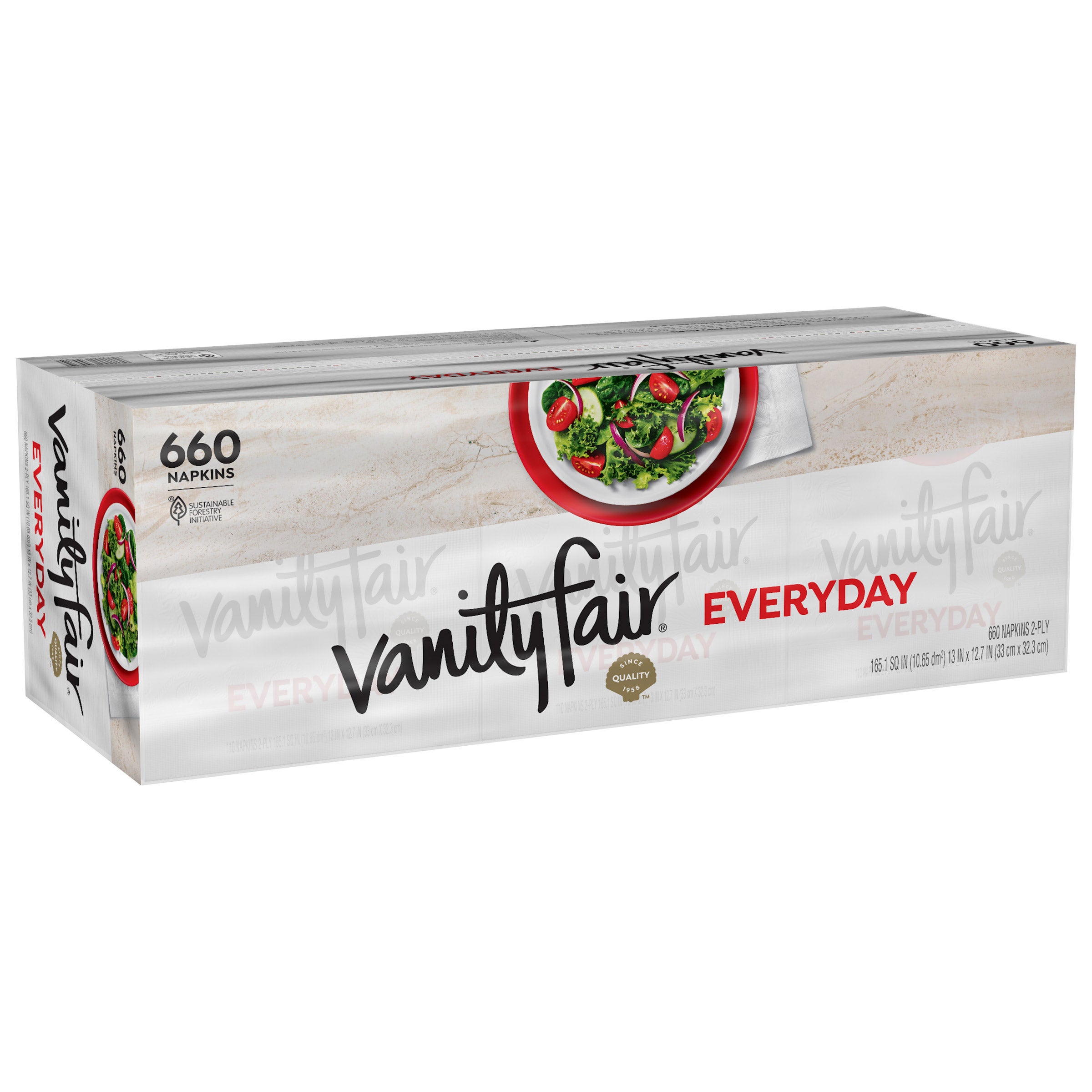 785094-847__1.jpg Vanity Fair Everyday Napkin, 2-Ply, 110-count, 6-pack