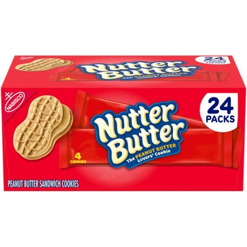 Nutter Butter Sandwich Cookies, 1.9 oz, 24-count