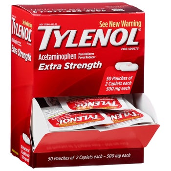 Tylenol Extra Strength Acetaminophen Dispenser Box, 100 Caplets