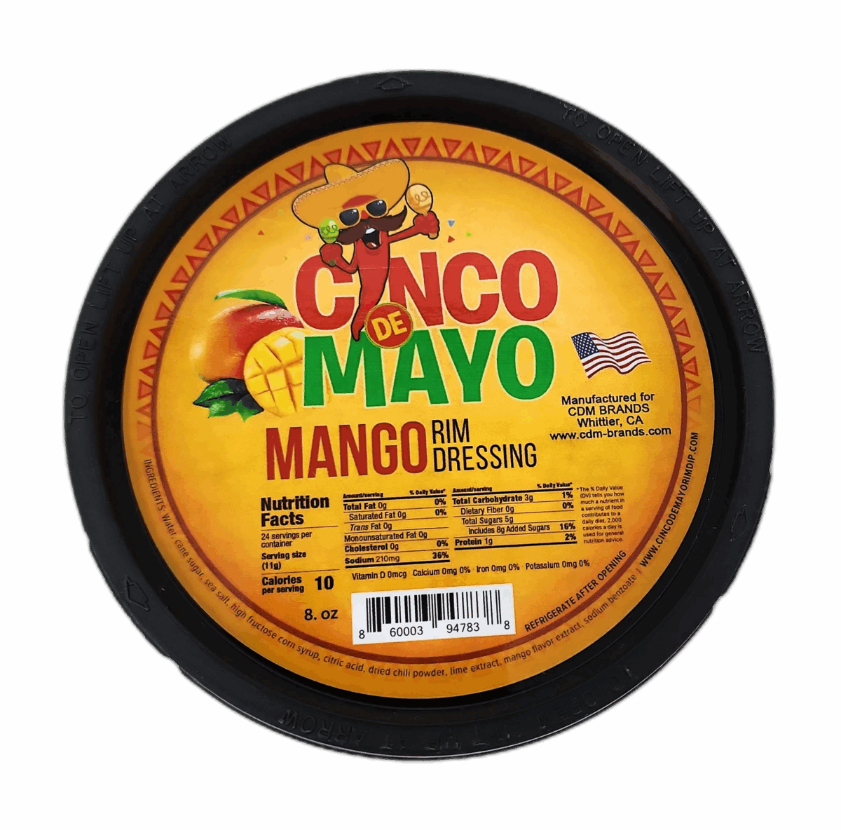 Fiesta Rim Dip Mango 10oz - Image 1