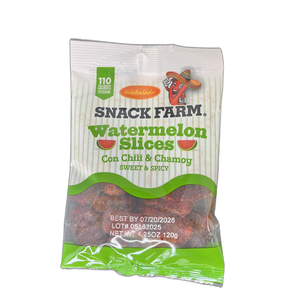 Snack-Farm-Michelada-Watermelon-Slice-Chamoy.png Snack Farm Michelada Watermelon Slice Chamoy 4.5oz 6ct - Image 1