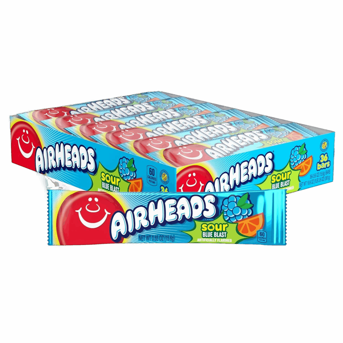 Airheads Sour Blue Blast 36ct - Image 1