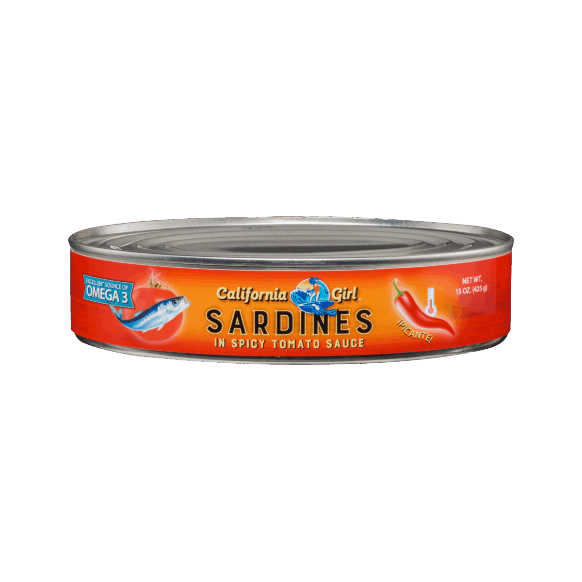 California Grill Sardine Spicy 15oz - Image 1