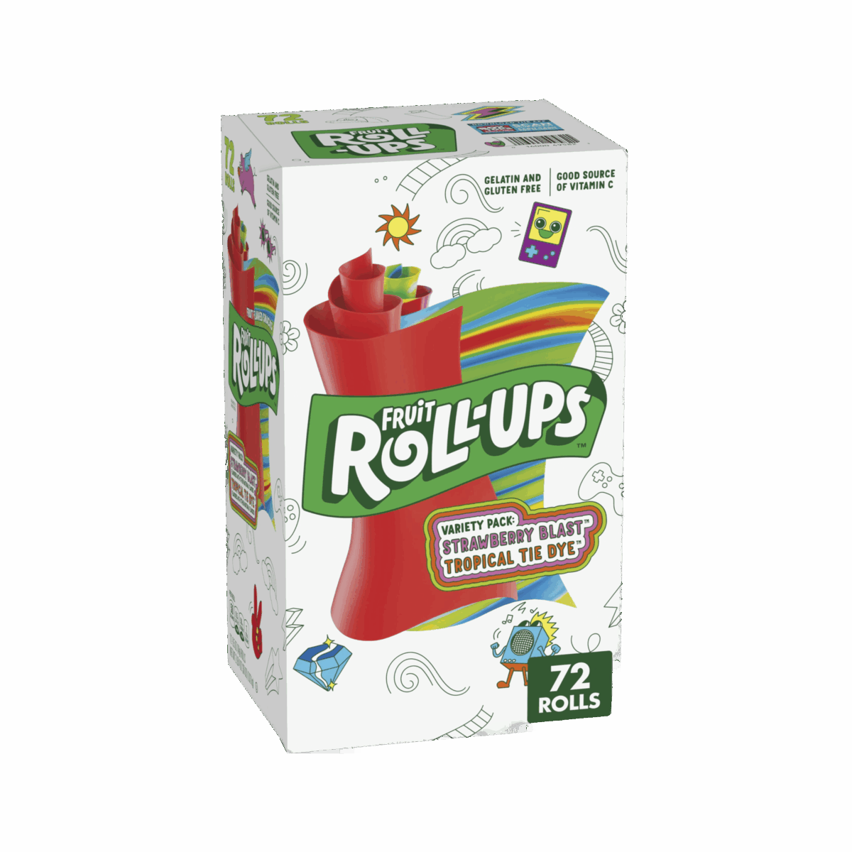 Fruit Roll Up Strawberry Tropical Tidy 72ct - Image 1