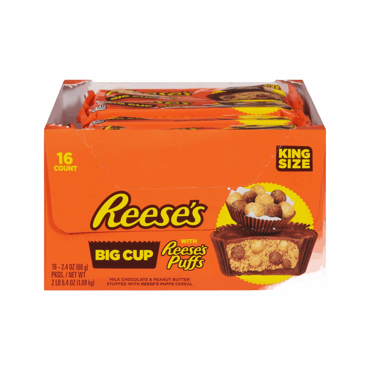 Hersheys King Size Reeses Big Puffs 16ct - Image 1