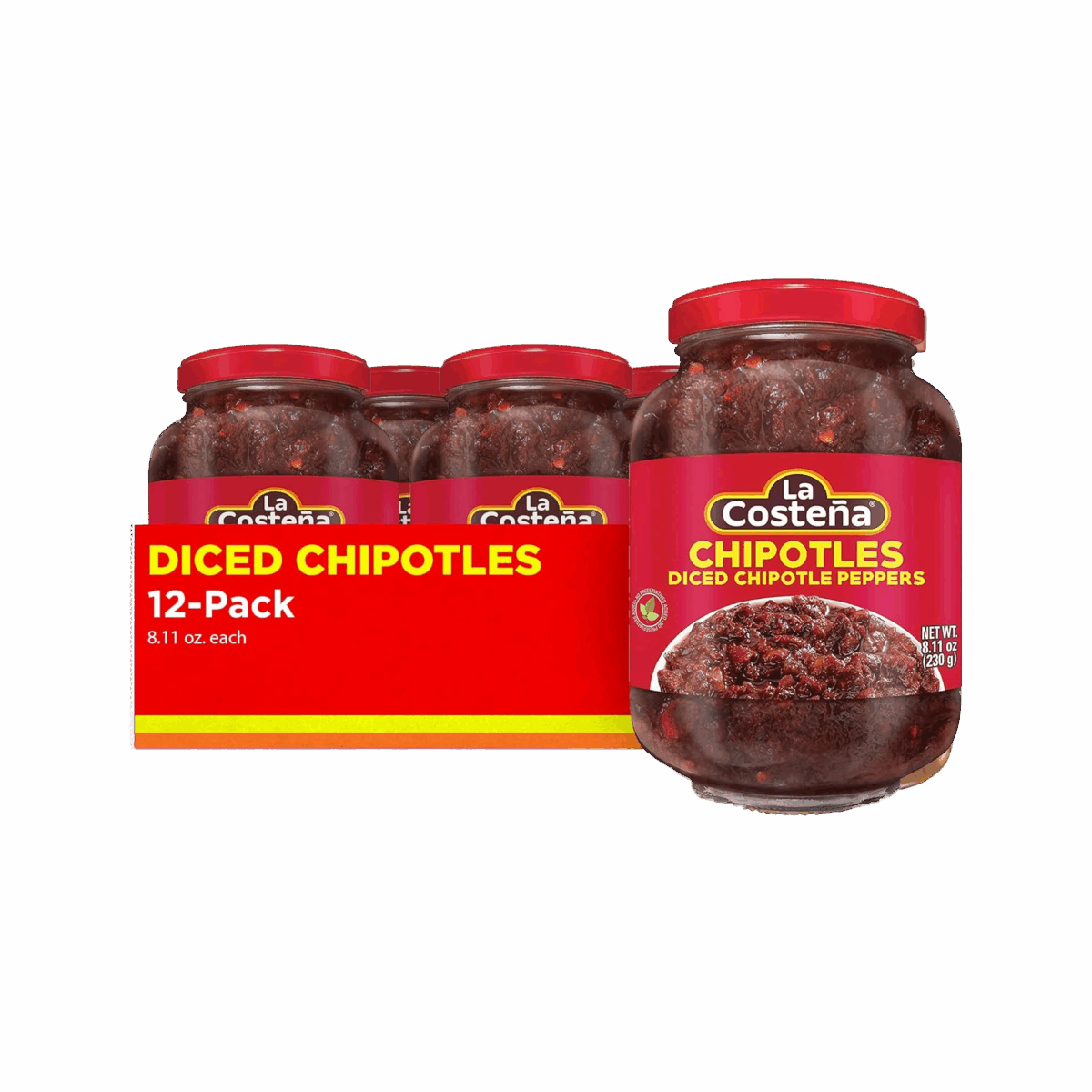 La Costena Diced Chipotle 8Z 8oz 12ct - Image 1