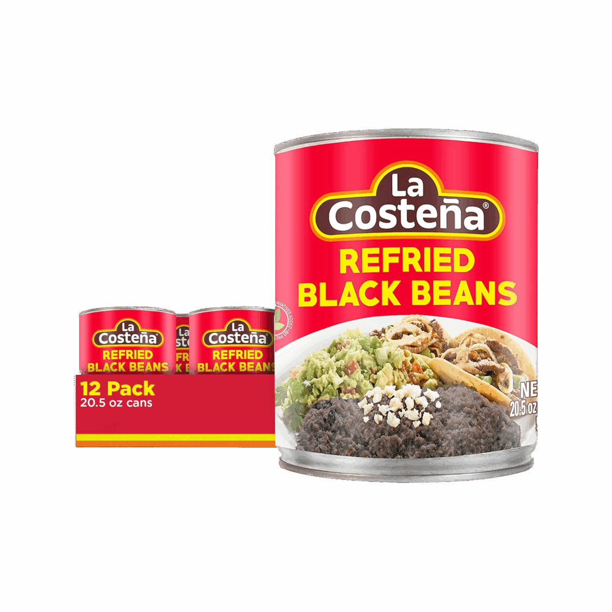 La Costena Refrid Black Bean 20oz 12ct - Image 1