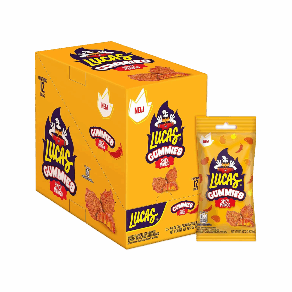 Lucas Gummies Mango Peg 12ct - Image 1