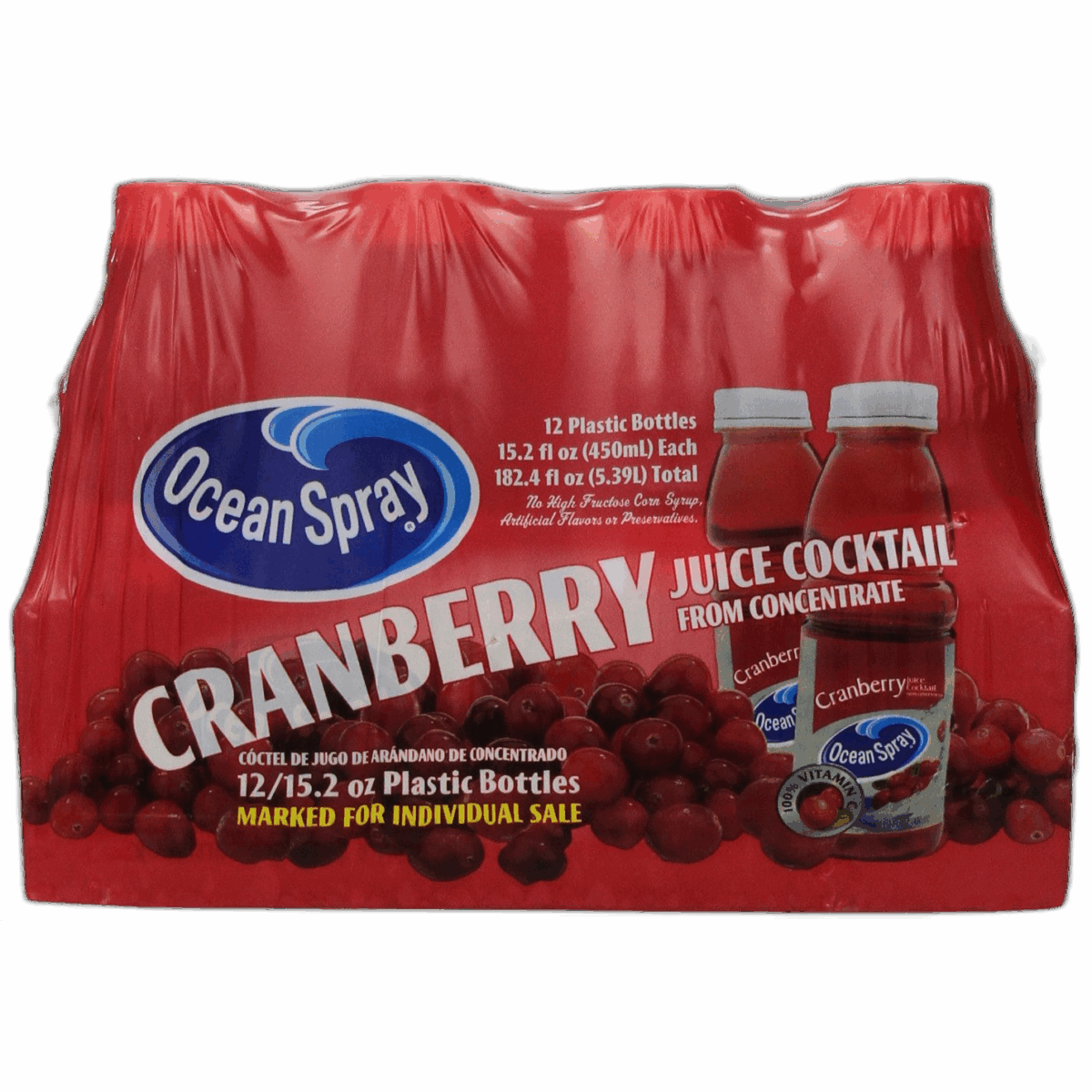 Ocean Spray Cranberry 15oz 12ct - Image 1