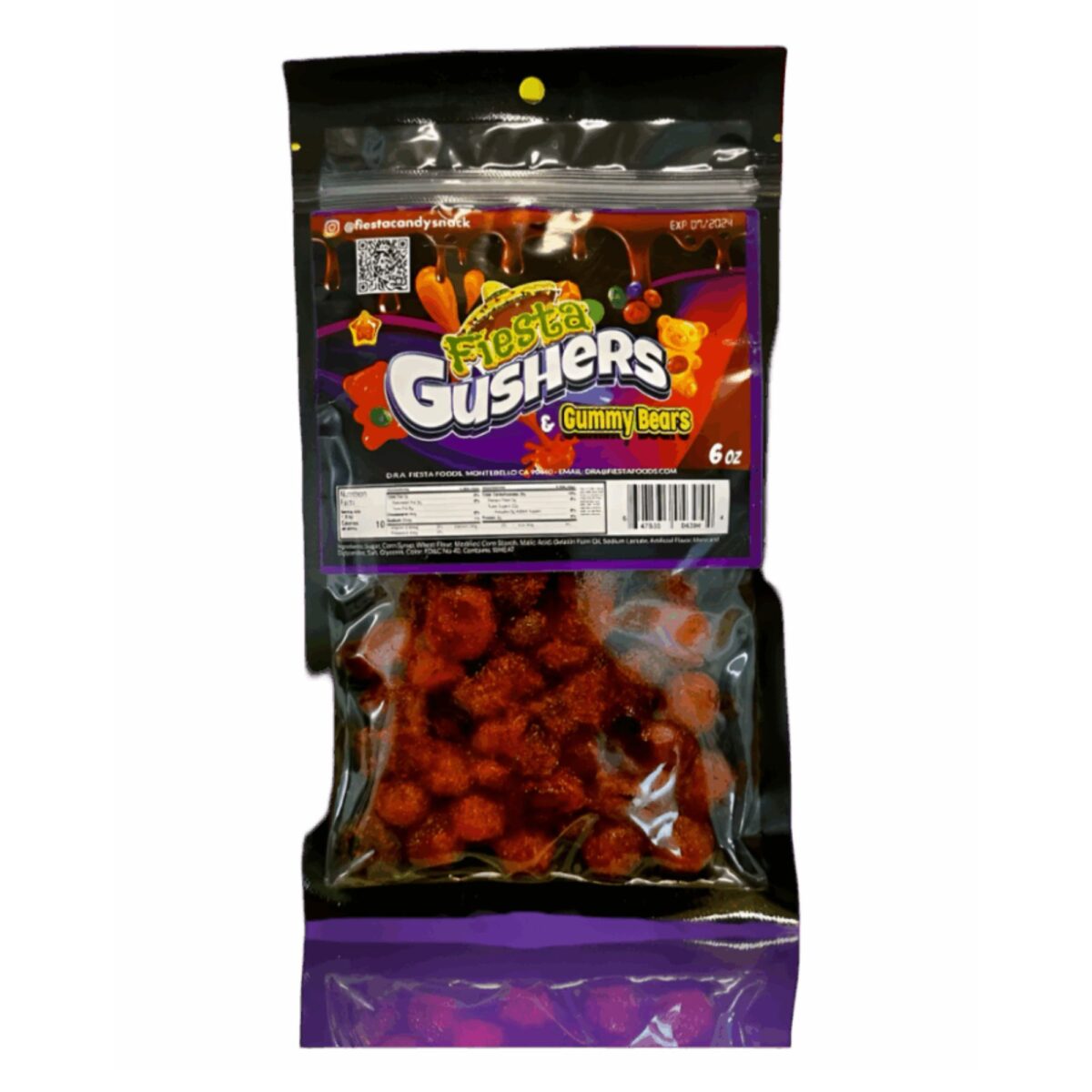 Fiesta Gushers Gummy Bears 6oz - Image 1